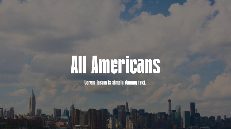 All Americans Font