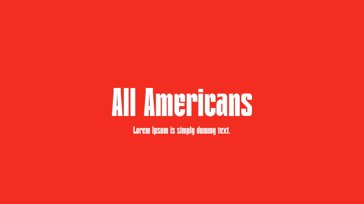 All Americans Font