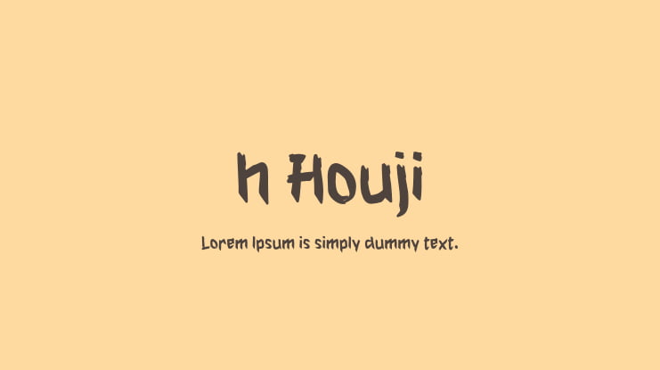h Houji Font