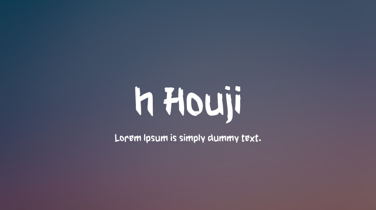h Houji Font