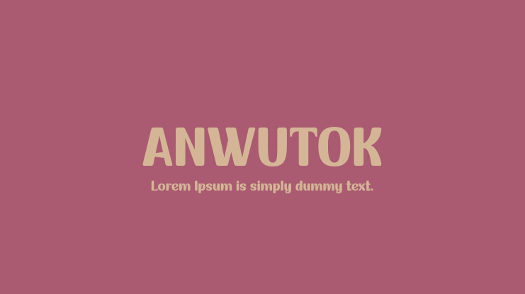 ANWUTOK Font