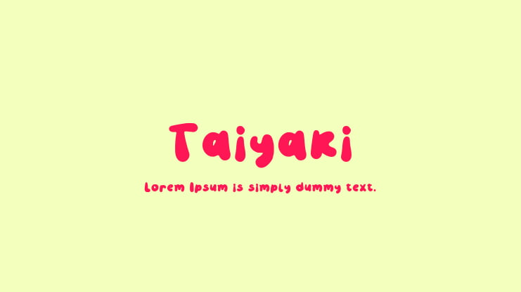 Taiyaki Font