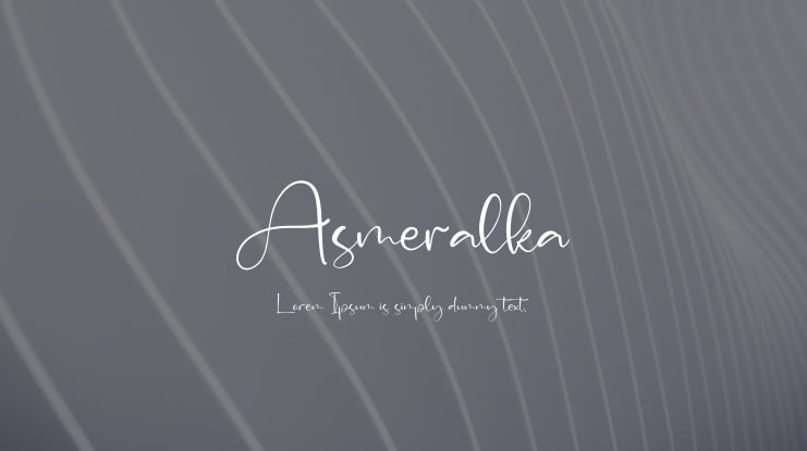 Asmeralka Font