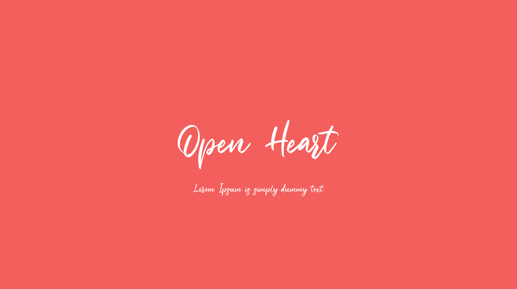 Open Heart Font