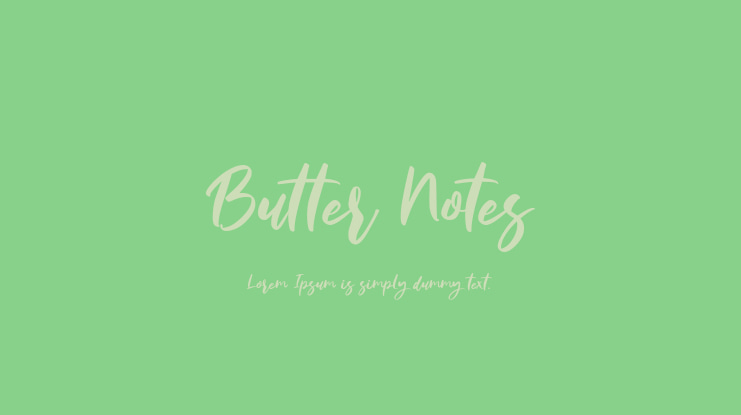 Butter Notes Font
