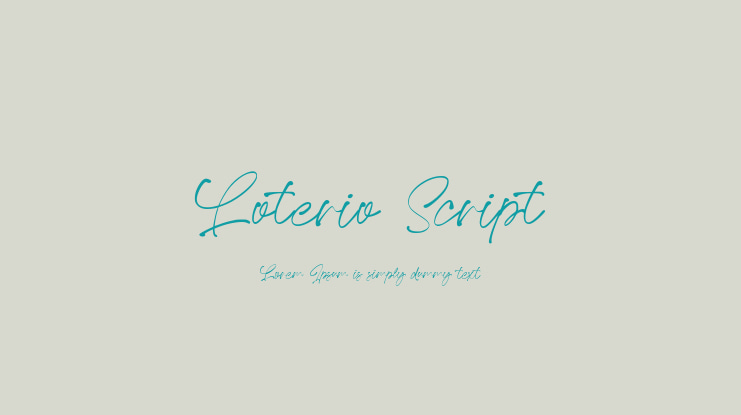 Loterio Script Font