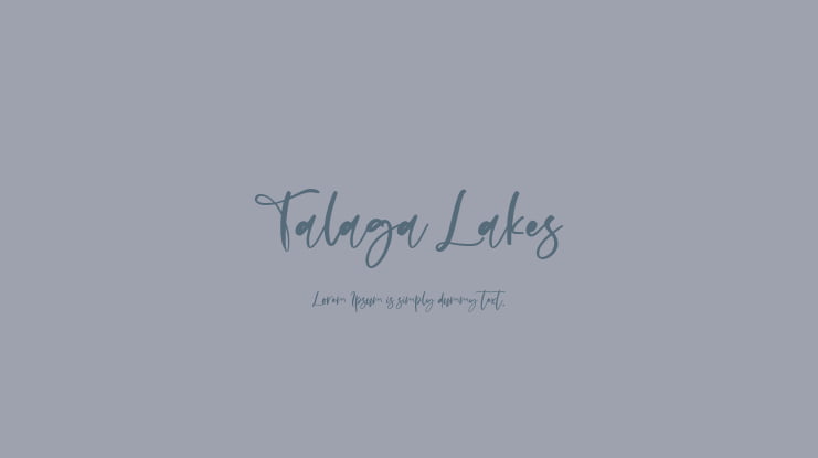 Talaga Lakes Font