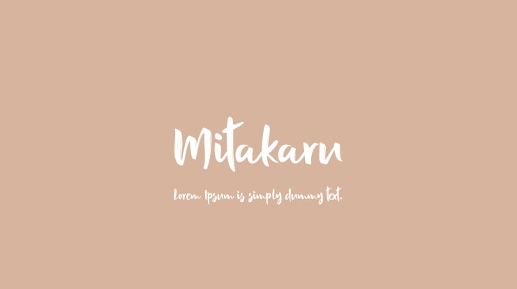 Mitakaru Font