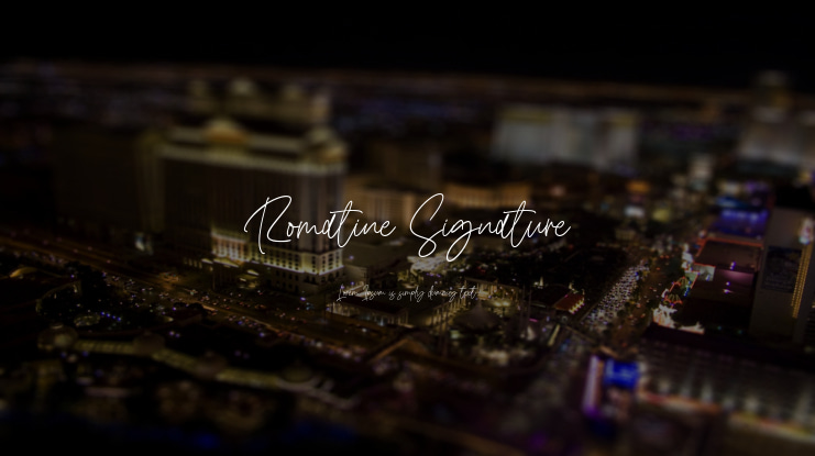 Romatine Signature Font