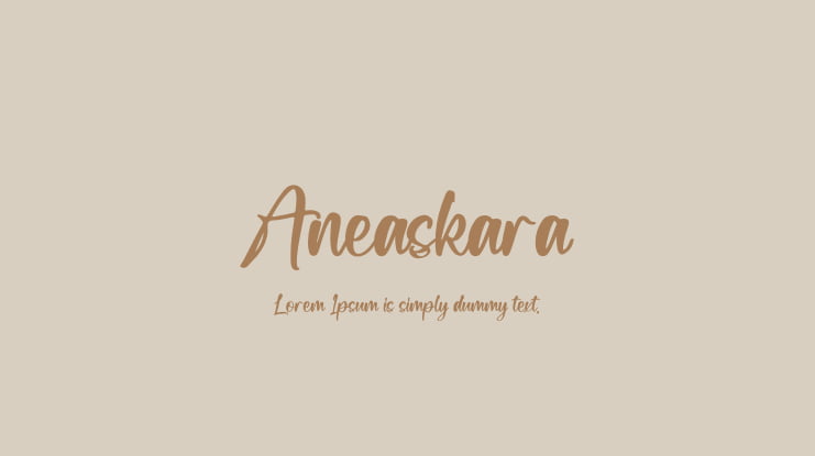 Aneaskara Font