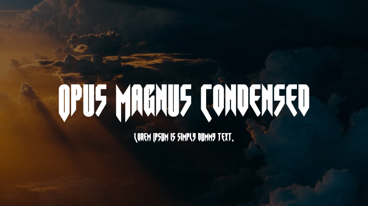 Opus Magnus Condensed Font Family