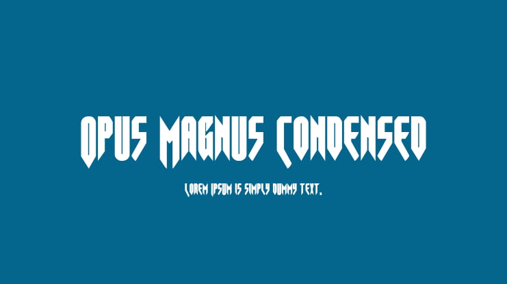 Opus Magnus Condensed Font Family