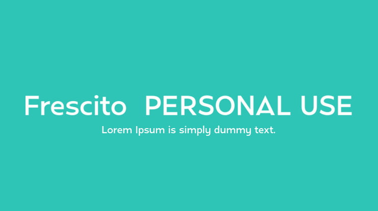 Frescito  PERSONAL USE Font Family