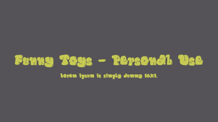 Funny Toys - Personal Use Font