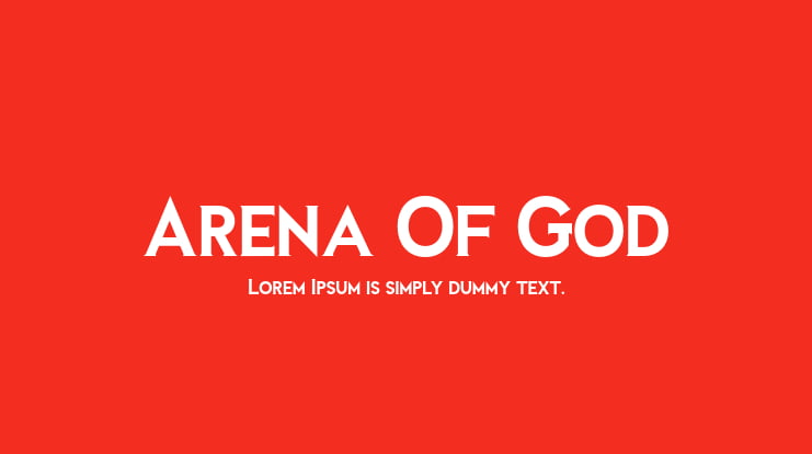 Arena Of God Font Family