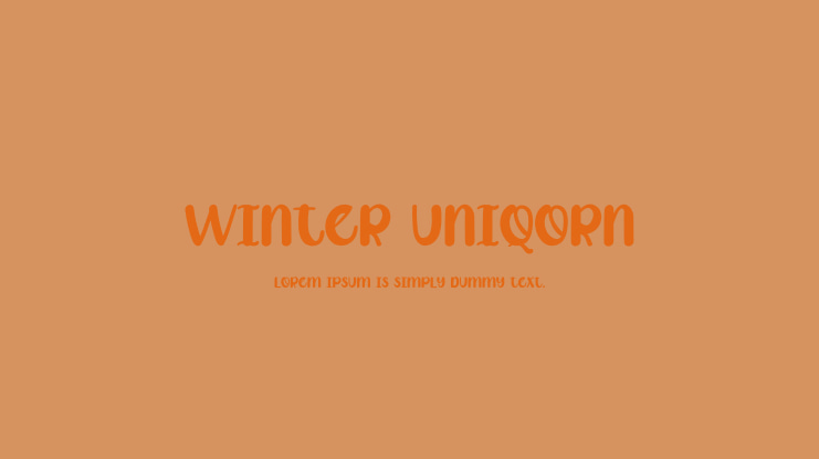 Winter Uniqorn Font