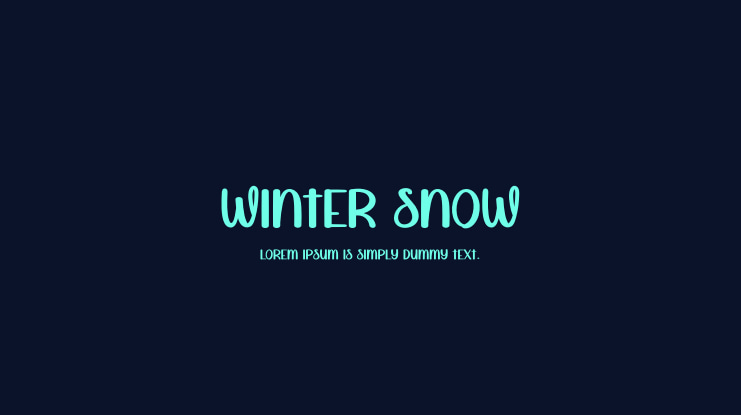 Winter Snow Font