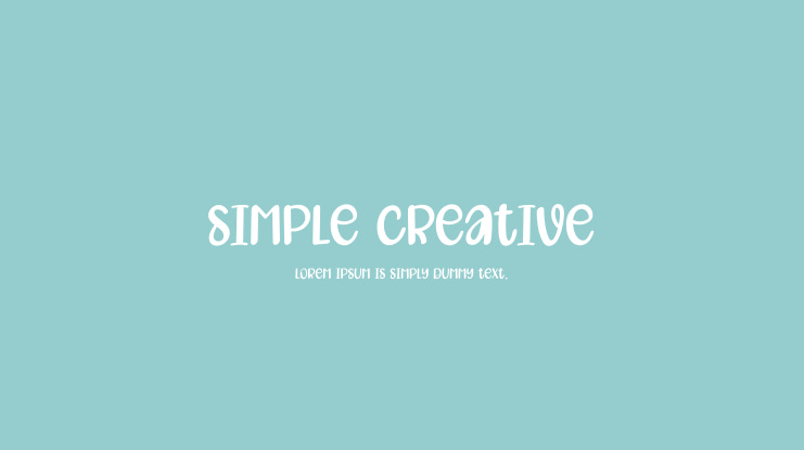 Simple Creative Font
