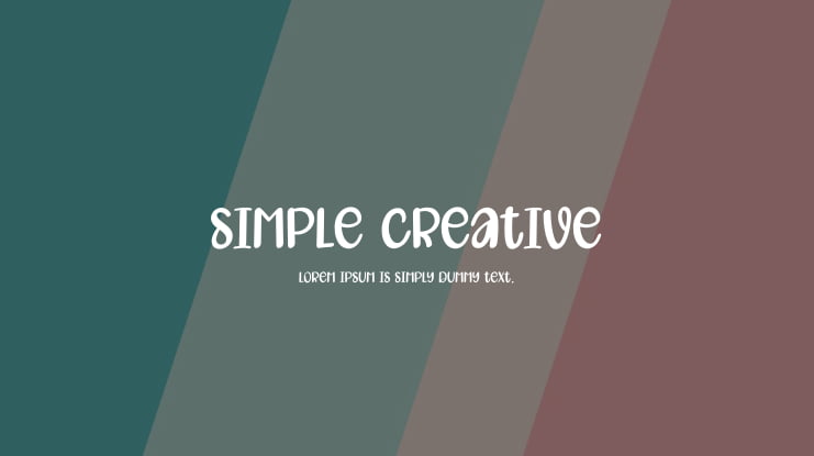 Simple Creative Font