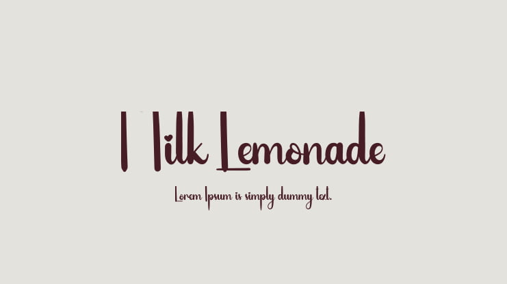 Milk Lemonade Font