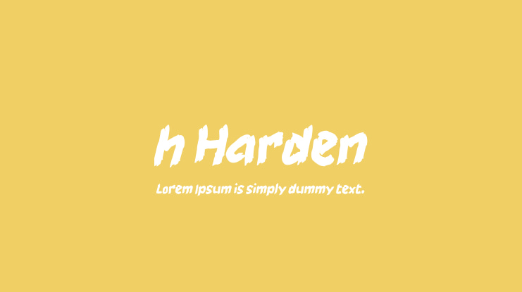 h Harden Font