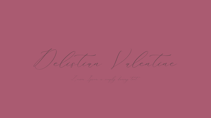 Delistian Valentine Font