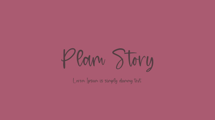 Plam Story Font
