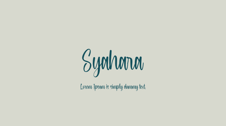 Syahara Font