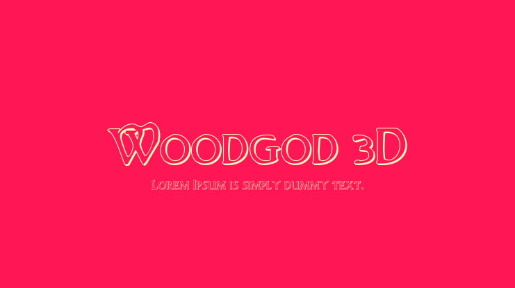 Woodgod 3D Font Family