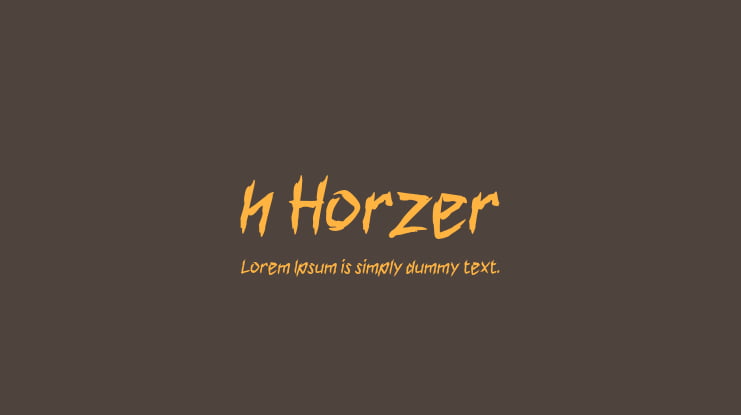 h Horzer Font