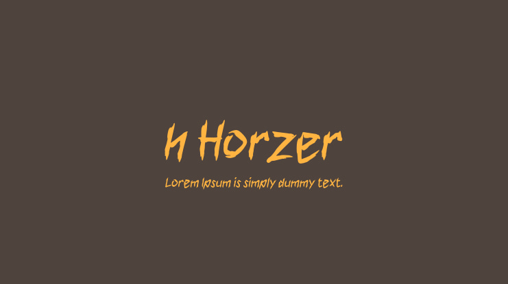 h Horzer Font