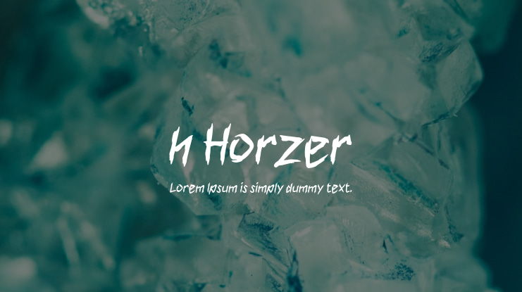 h Horzer Font