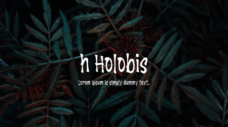 h Holobis Font