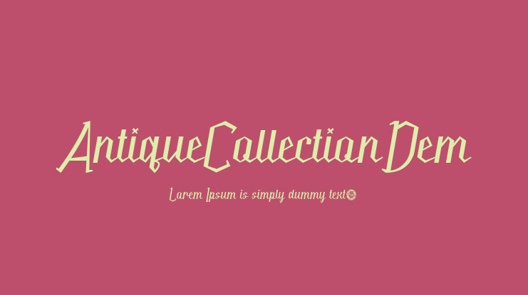 AntiqueCollectionDem Font