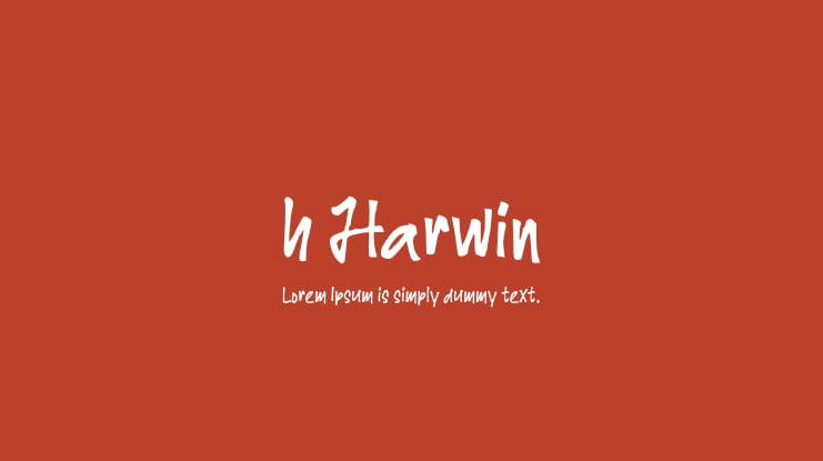 h Harwin Font