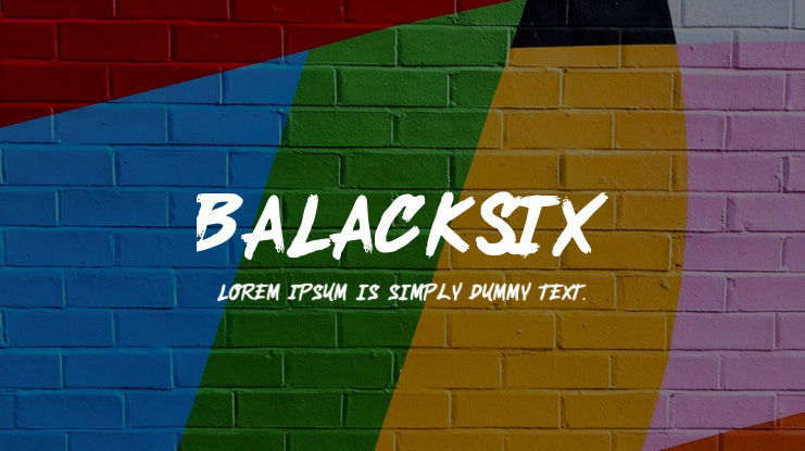 BALACKSIX Font