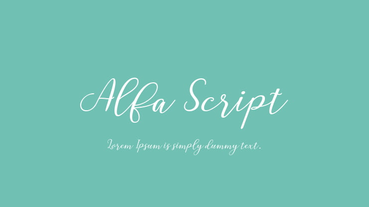 Alfa Script Font