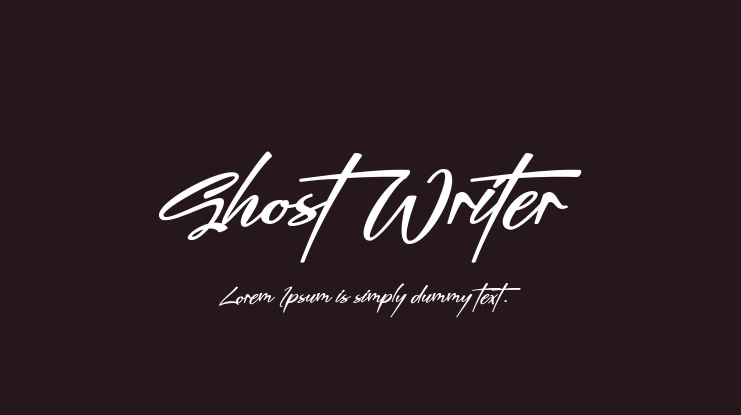 Ghost Writer Font