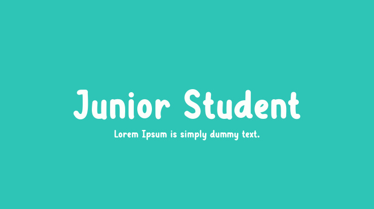 Junior Student Font