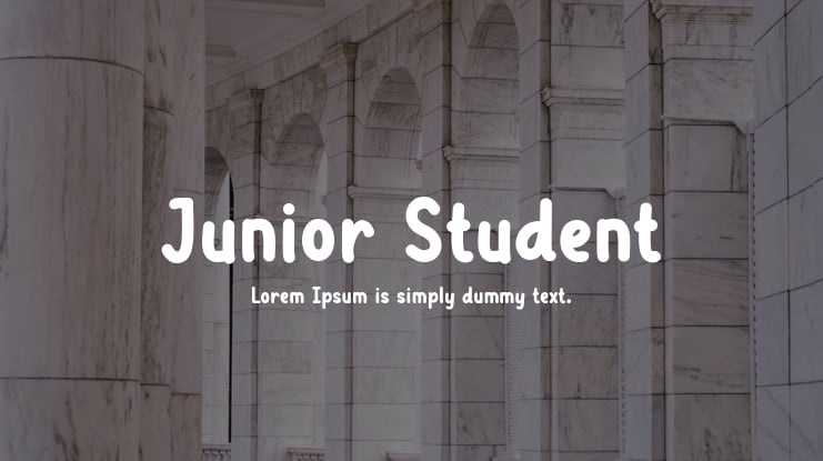 Junior Student Font