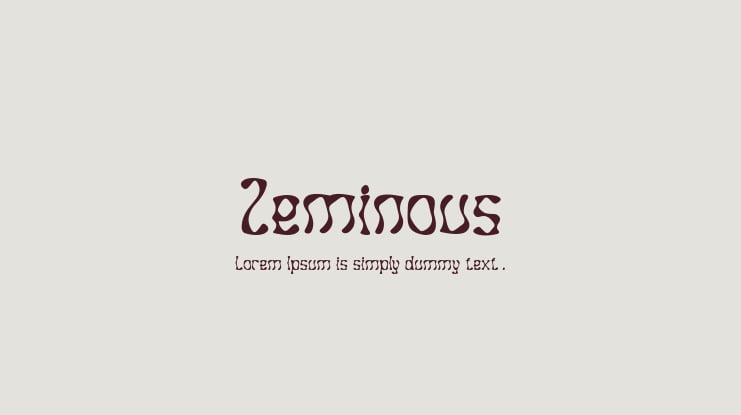 Zeminous Font