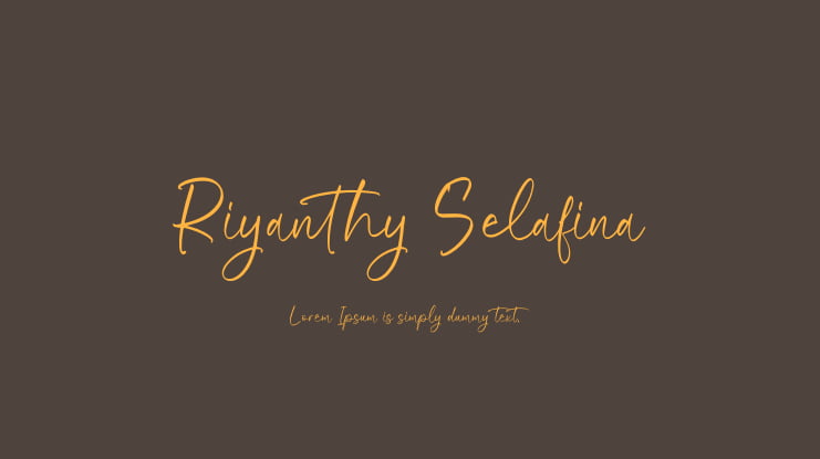 Riyanthy Selafina Font