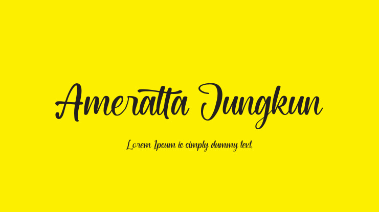 Ameratta Jungkun Font