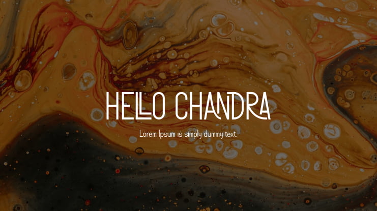 HELLO CHANDRA Font Family