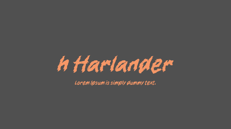 h Harlander Font