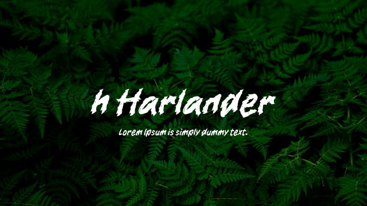 h Harlander Font