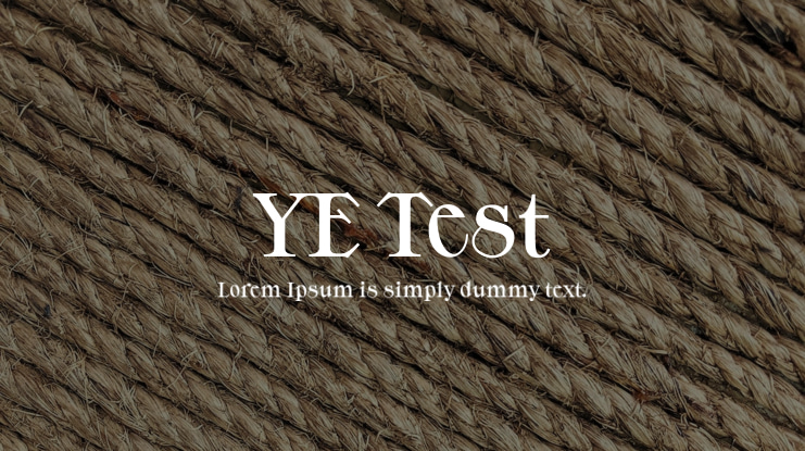 YE Test Font