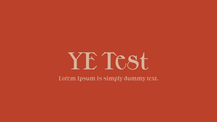 YE Test Font
