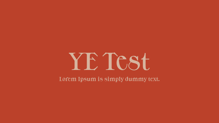 YE Test Font