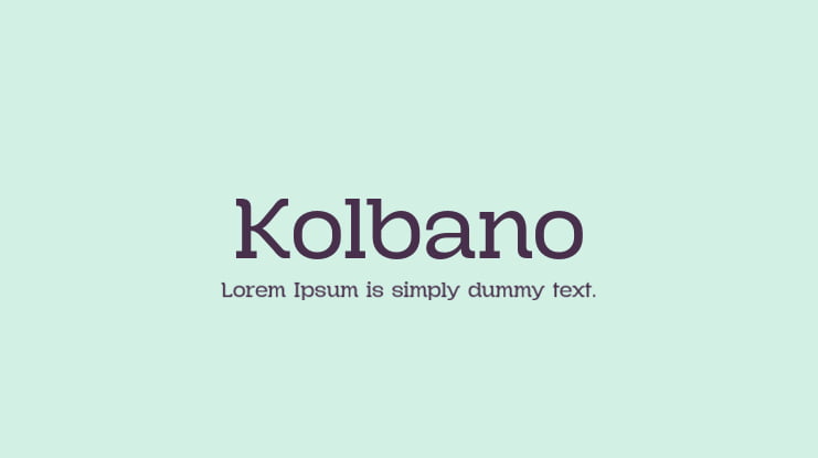 Kolbano Font Family